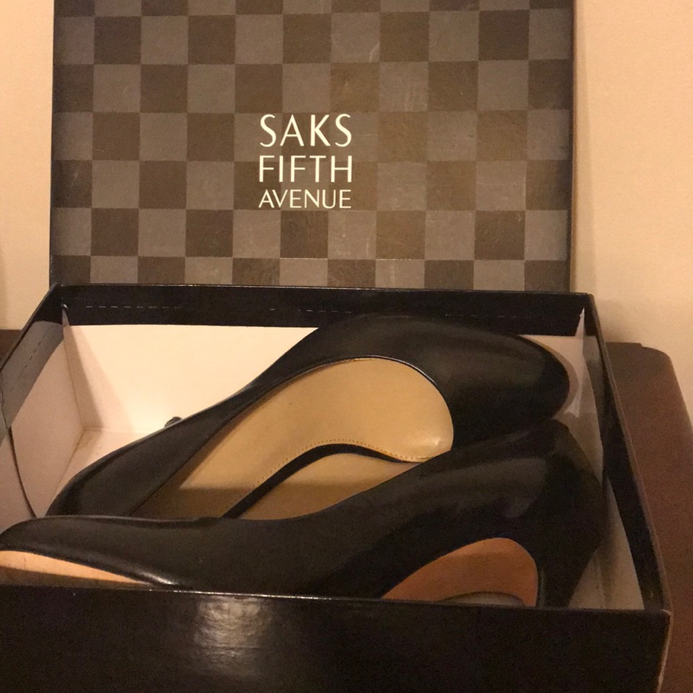 Used Black Saks Fifth Avenue heels.